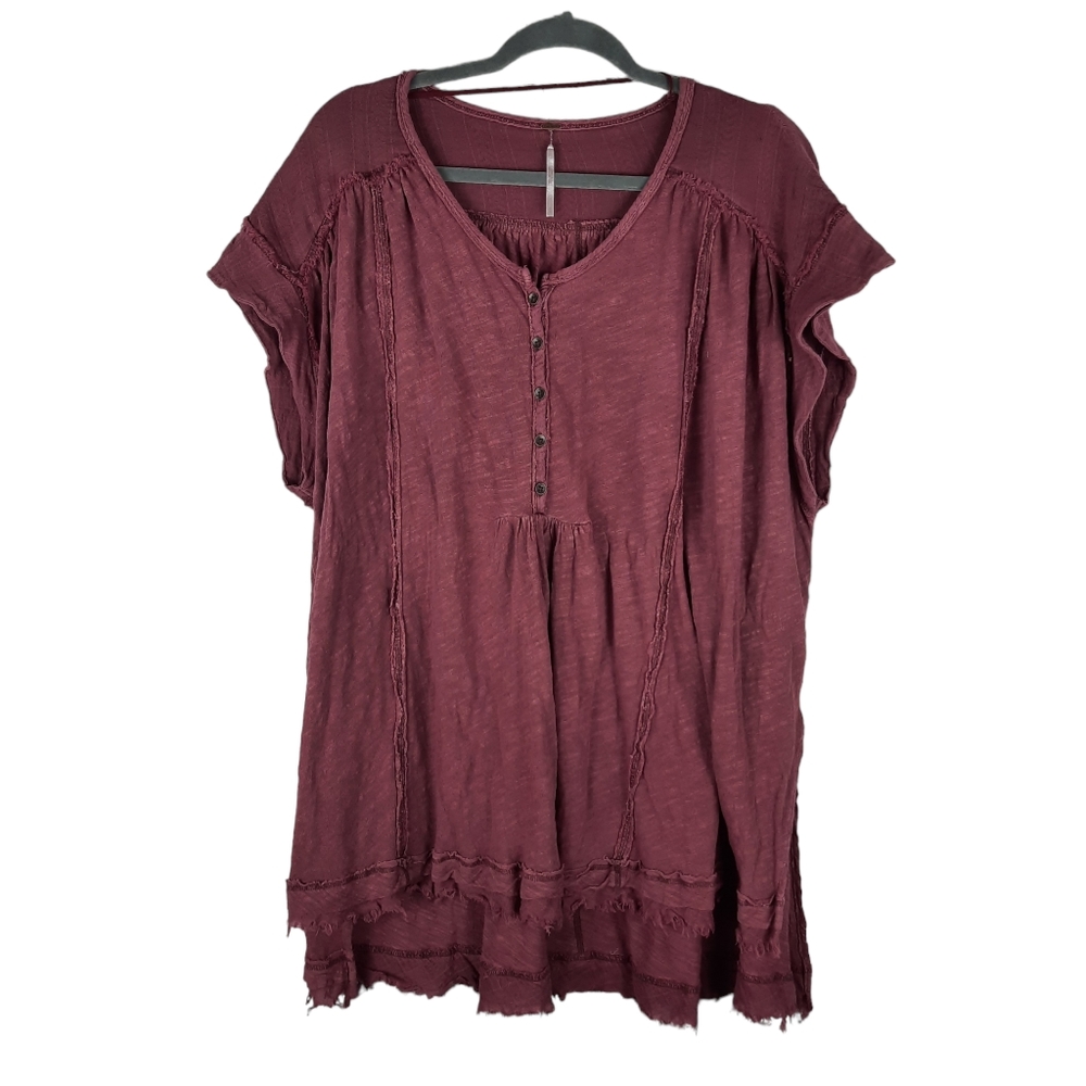 Free People Aster Henley In Berry - Picture 5 of 15